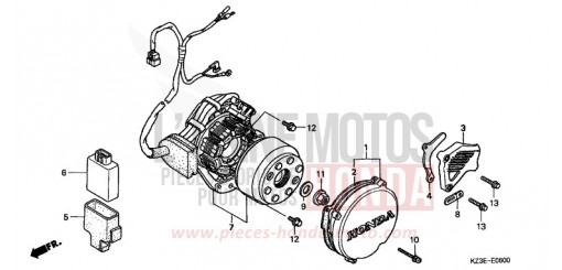 LEFT CRANKCASE COVER CR250RY de 2000